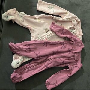 Carter's Pink and Light Pink Baby Footies